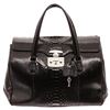 Image 1 : Gucci Black Snakeskin Lady Lock Top Handle Tote