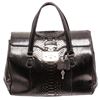 Image 3 : Gucci Black Snakeskin Lady Lock Top Handle Tote