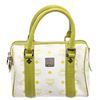 Image 2 : MCM Green & White Visetos Coated Canvas Leather Boston Bag
