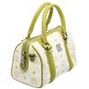 Image 3 : MCM Green & White Visetos Coated Canvas Leather Boston Bag