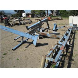 LARGE LOT OF PAINTED BLUE METAL PCS & CONVEYOR