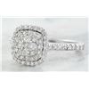 Image 2 : 0.80 CTW Diamond 14K White Gold Ring