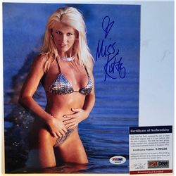 STACY CARTER MISS KITTY SIGNED 8X10 PHOTO 'WWE WRESTLING DIVA' PSA DNA COA