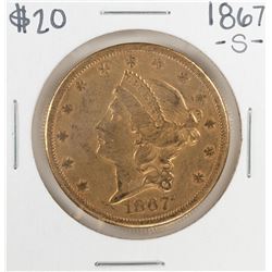 1867-S $20 Liberty Head Double Eagle Gold Coin