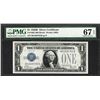 Image 1 : 1928B $1 Funnyback Silver Certificate Note Fr.1602 PMG Superb Gem Uncirculated 67EPQ