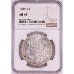 1880 $1 Morgan Silver Dollar Coin NGC MS63