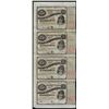 Image 1 : Uncut Sheet of (4) State of Louisiana Baby Bond Obsolete Notes