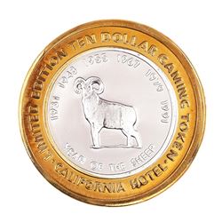 .999 Silver Sam Boyd's California Hotel $10 Casino Limited Edition Gaming Token