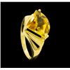 Image 4 : 14KT Yellow Gold Ladies 4.00 ctw Citrine Ring