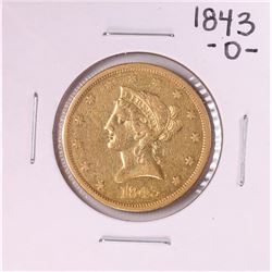 1843-O $10 Liberty Head Eagle Gold Coin