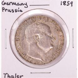 1859 Germany Prussia 1 Thaler Silver Coin