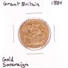 Image 1 : 1884 Great Britain Sovereign Gold Coin