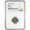 Image 1 : 1835 Capped Bust Half Dime Coin NGC MS63