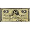 Image 1 : November 1, 1862 Five Cents Village of Elmira State of New York Obsolete Note