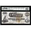 Image 1 : 1862 $100 Confederate States of America Note T-40 PMG Choice Uncirculated 63EPQ