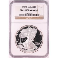 1989-S $1 Proof American Silver Eagle Coin NGC PF69 Ultra Cameo