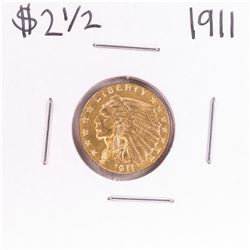 1911 $2 1/2 Indian Head Quarter Eagle Gold Coin