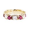 Image 2 : 14KT Yellow Gold 1.25 ctw Ruby And Diamond Ring