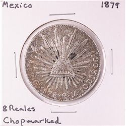 1879 Mexico 8 Reales Silver Coin Chopmarked