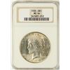 Image 1 : 1935 $1 Peace Silver Dollar Coin NGC MS64