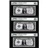 Image 1 : (3) Consecutive 1928B $1 Silver Certificate Notes Fr.1602 PMG Gem Uncirculated 65EPQ