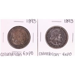 Lot of (2) 1893 Columbian Expo Commemorative Half Dollar Coins