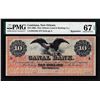 Image 1 : 1860's $10 New Orleans Canal & Banking Co. Obsolete Note PMG Superb Gem Unc. 67EPQ