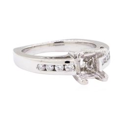 Platinum 0.25 ctw Diamond Princess Semi-mount Ring