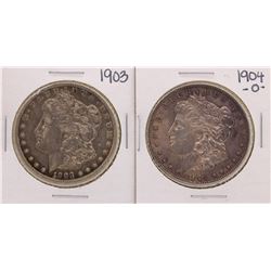 Lot of 1903 & 1904-O $1 Morgan Silver Dollar Coins