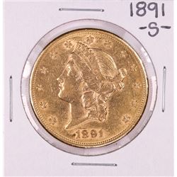 1891-S $20 Liberty Head Double Eagle Gold Coin