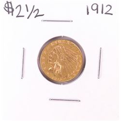 1912 $2 1/2 Indian Head Quarter Eagle Gold Coin