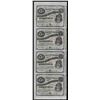 Image 1 : Uncut Sheet of (4) State of Louisiana Baby Bond Obsolete Notes