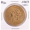 Image 1 : 1883-CC $20 Liberty Head Double Eagle Gold Coin