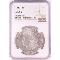 1883 $1 Morgan Silver Dollar Coin NGC MS66