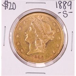1889-S $20 Liberty Head Double Eagle Gold Coin
