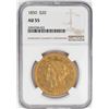 Image 1 : 1850 $20 Liberty Head Double Eagle Gold Coin NGC AU55