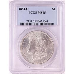 1884-O $1 Morgan Silver Dollar Coin PCGS MS65