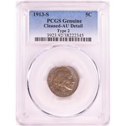1913-S Type 2 Buffalo Nickel Coin PCGS AU Details