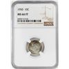Image 1 : 1950 Roosevelt Dime Coin NGC MS66FT