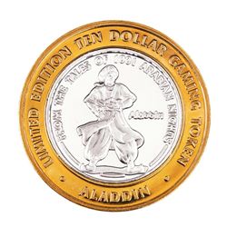 .999 Fine Silver Aladdin Resort & Casino Las Vegas $10 Limited Edition Gaming Token
