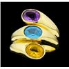 Image 1 : 14KT Yellow Gold Ladies 4.50 ctw Semi-Precious Gemstone Ring