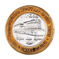 .999 Silver Main Street Station Las Vegas, NV $10 Limited Edition Casino Gaming Token