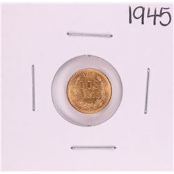 1945 Mexico Dos Peso Gold Coin
