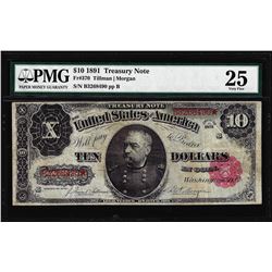 1891 $10 Treasury Note Fr.370 PMG Very Fine 25