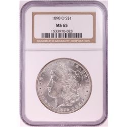 1898-O $1 Morgan Silver Dollar Coin NGC MS65