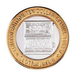 .999 Silver Slots A Fun Casino Las Vegas, NV $10 Limited Edition Casino Gaming Token
