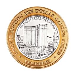 .999 Silver The Venetian Las Vegas Nevada $10 Casino Limited Edition Gaming Token