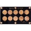 Image 1 : Lot of (10) Mexico 10 Pesos Gold Coins in Capitol Plastic