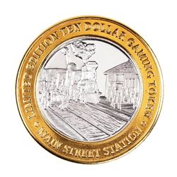 .999 Silver Main Street Station Las Vegas, NV $10 Limited Edition Casino Gaming Token