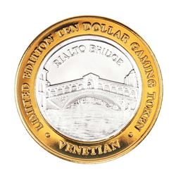 .999 Silver The Venetian Las Vegas Nevada $10 Casino Limited Edition Gaming Token
